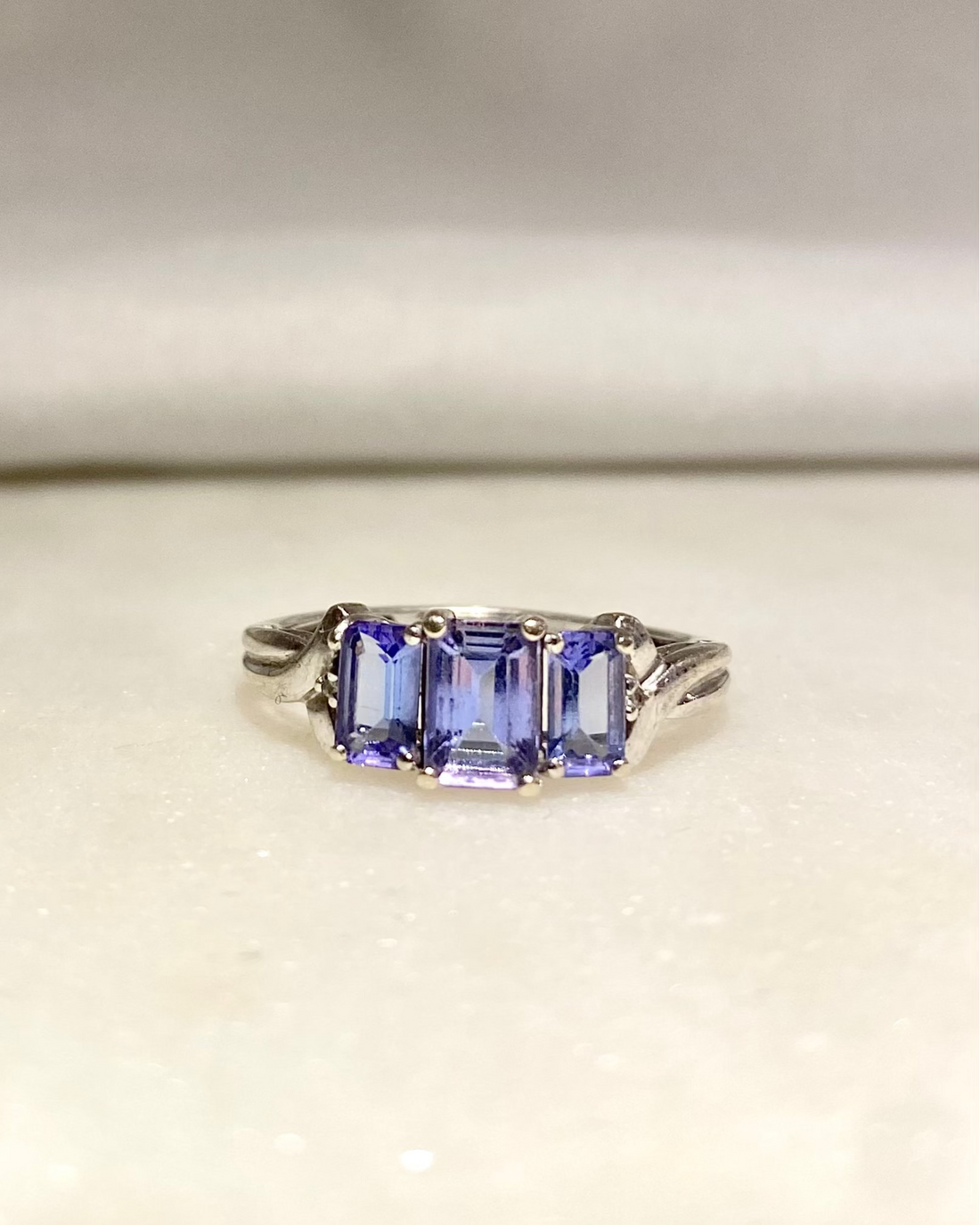 Bague Trilogie Tanzanites 1.37 carat &quot;Enza&quot;