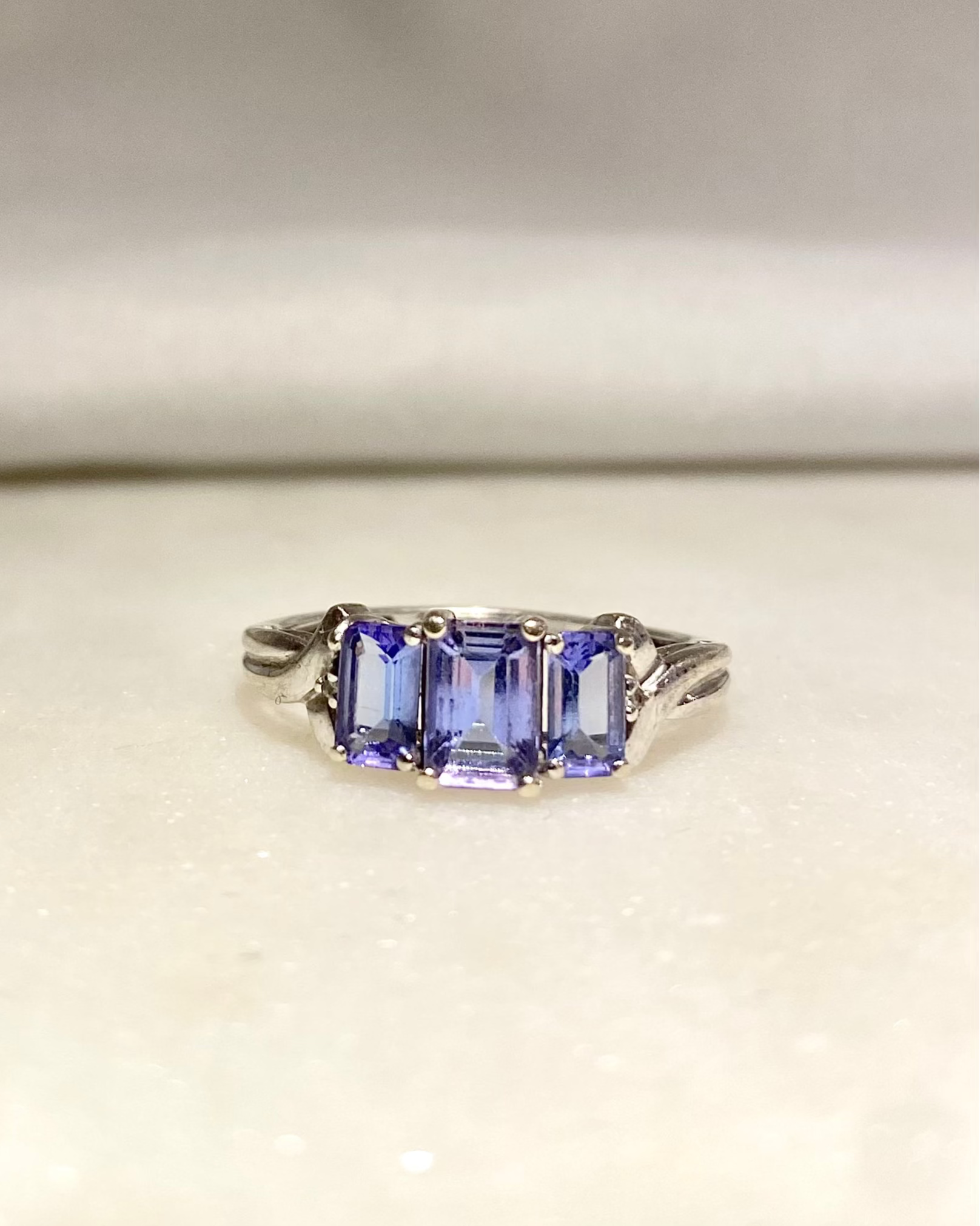 Bague Trilogie Tanzanites 1.37 carat &quot;Enza&quot;