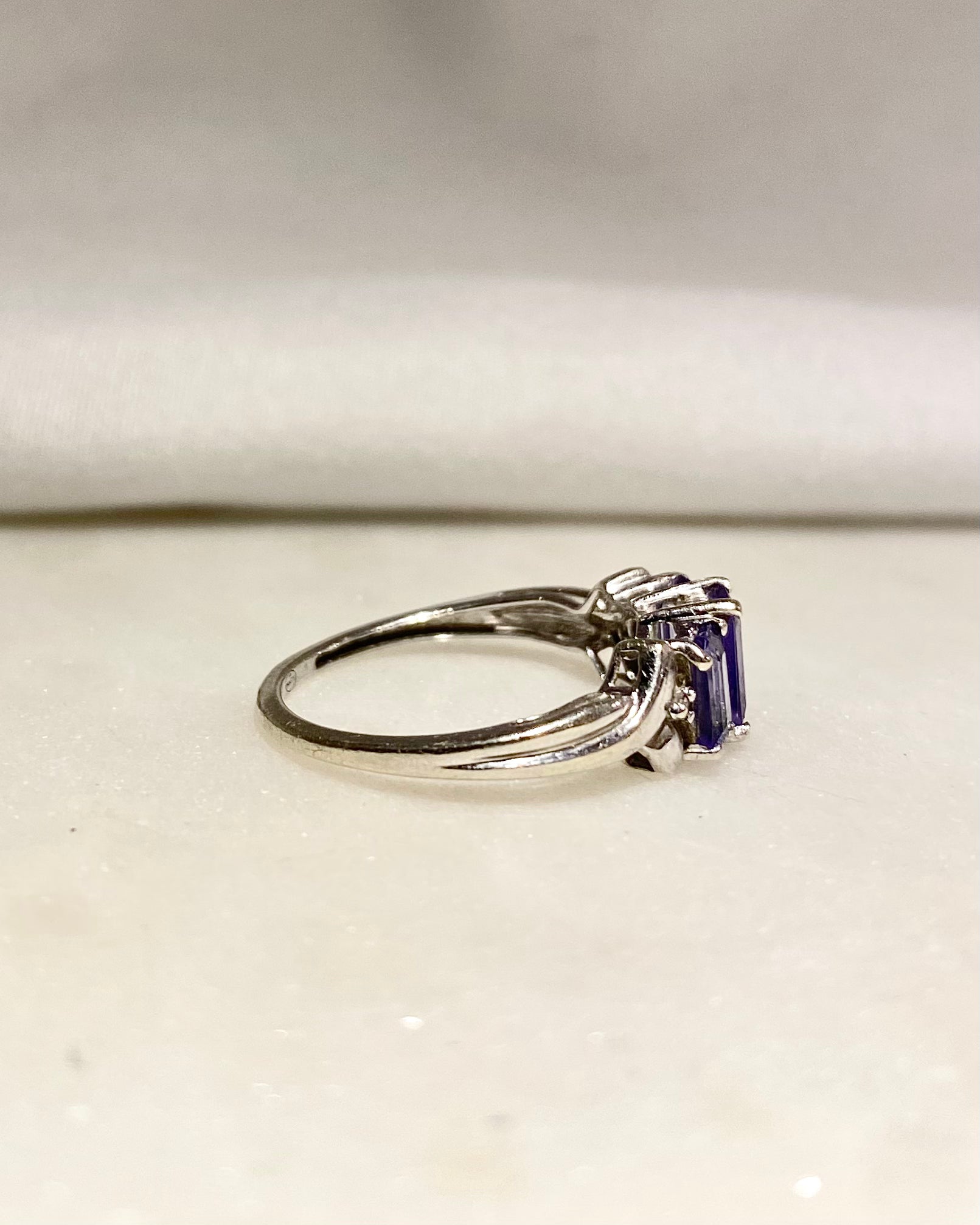 Bague Trilogie Tanzanites 1.37 carat &quot;Enza&quot;