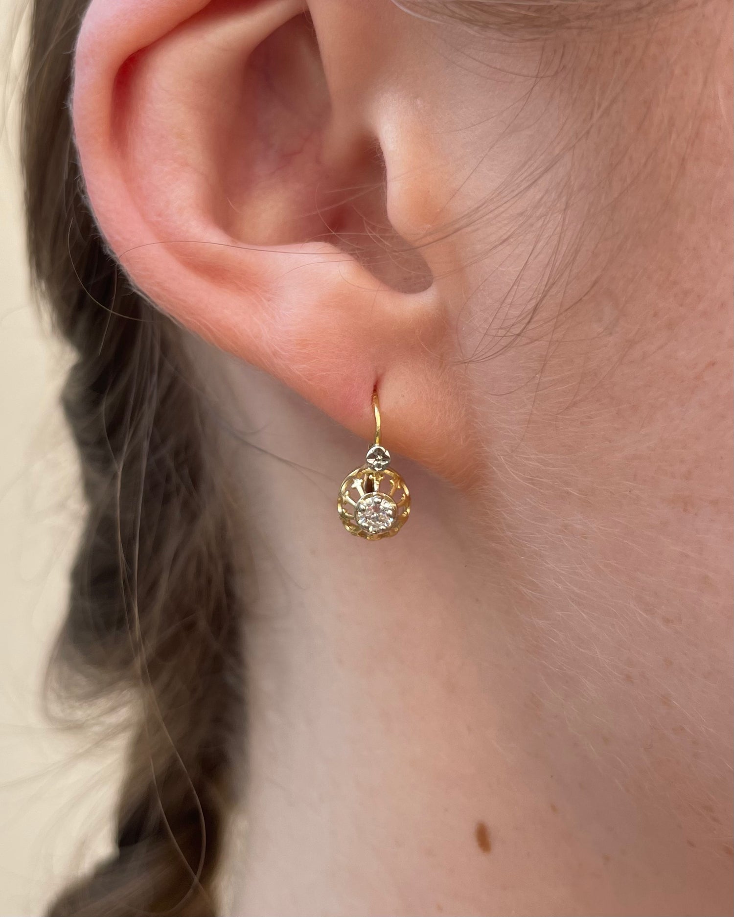 Dormeuses Vintage Diamants &quot;Tayana&quot;