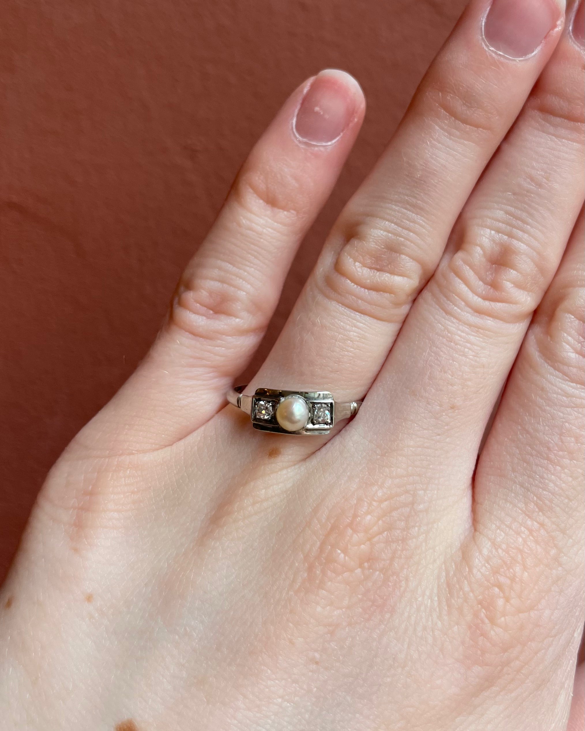 Bague Trilogie Perle &amp; Diamants “Alka”