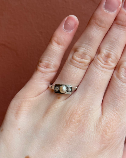Bague Trilogie Perle &amp; Diamants “Alka”