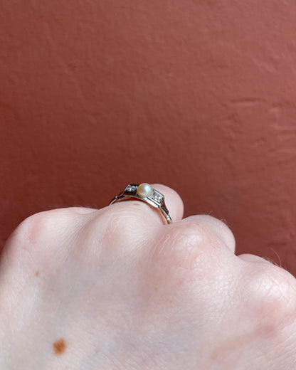 Bague Trilogie Perle &amp; Diamants “Alka”