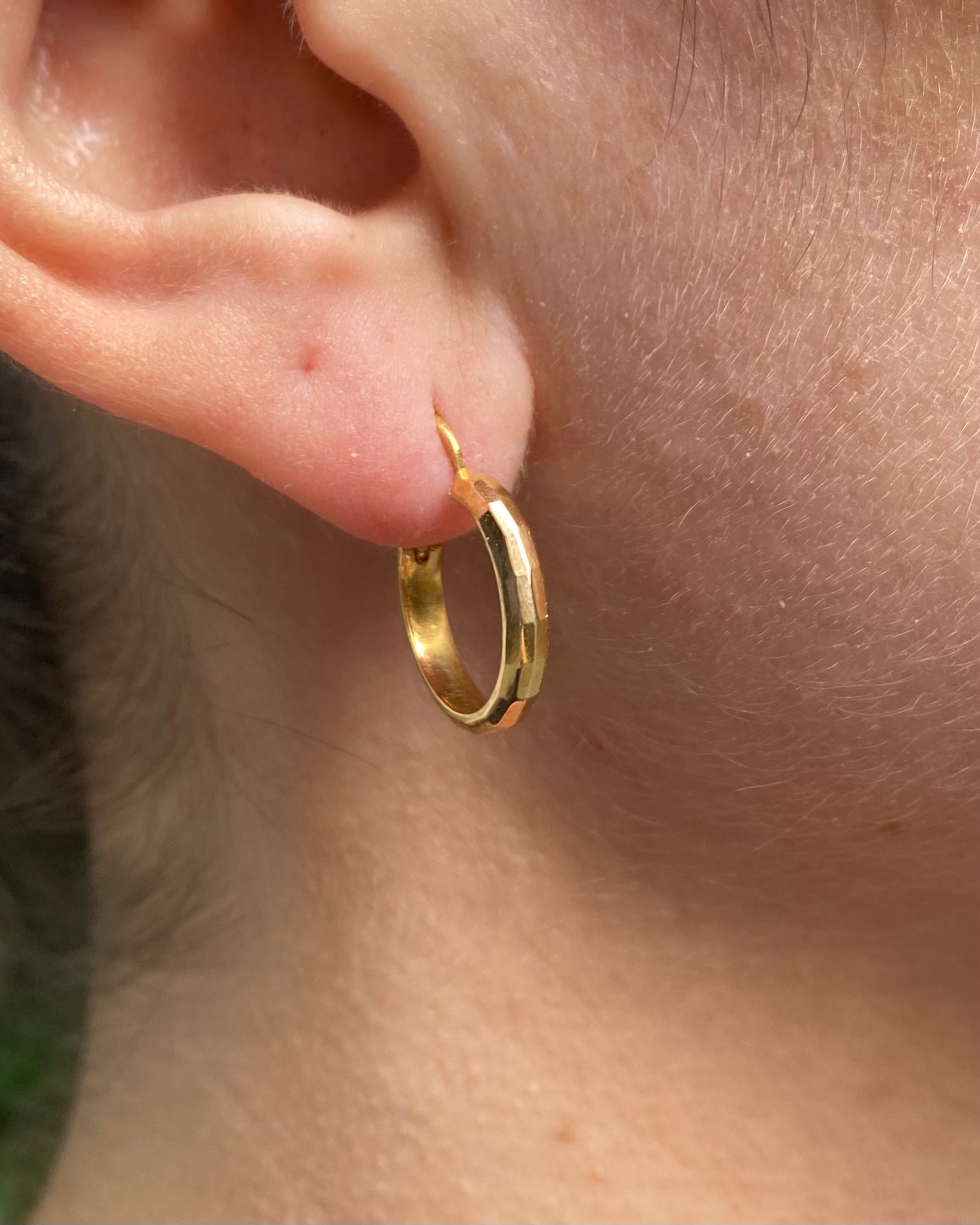 Créoles Or Jaune 18 Carats "Awen"