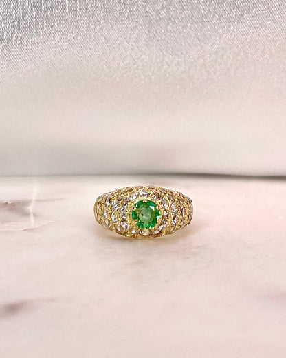Bague Jonc Emeraude &amp; Diamants 1.56 carat &quot;Judith&quot;