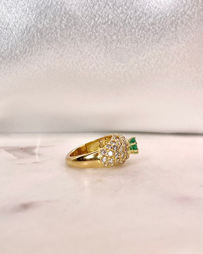 Bague Jonc Emeraude &amp; Diamants 1.56 carat &quot;Judith&quot;