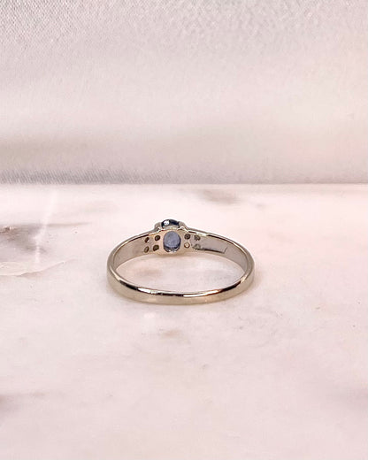 Bague Jonc Saphir 0.40 carat &amp; Diamants &quot;Azilis&quot;
