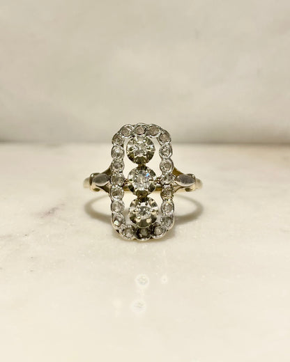 Bague Art -déco Diamants marquise &quot;Léorine&quot;