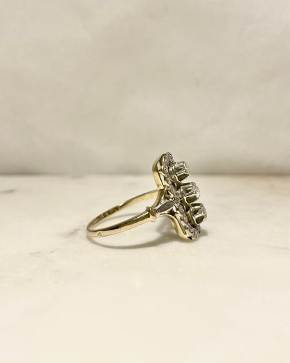 Bague Art -déco Diamants marquise &quot;Léorine&quot;