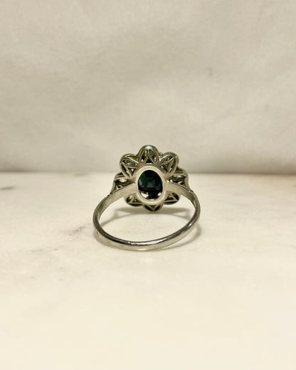 Bague Marguerite Saphir 2.20 carats &amp; Diamants &quot;Noryelle&quot;