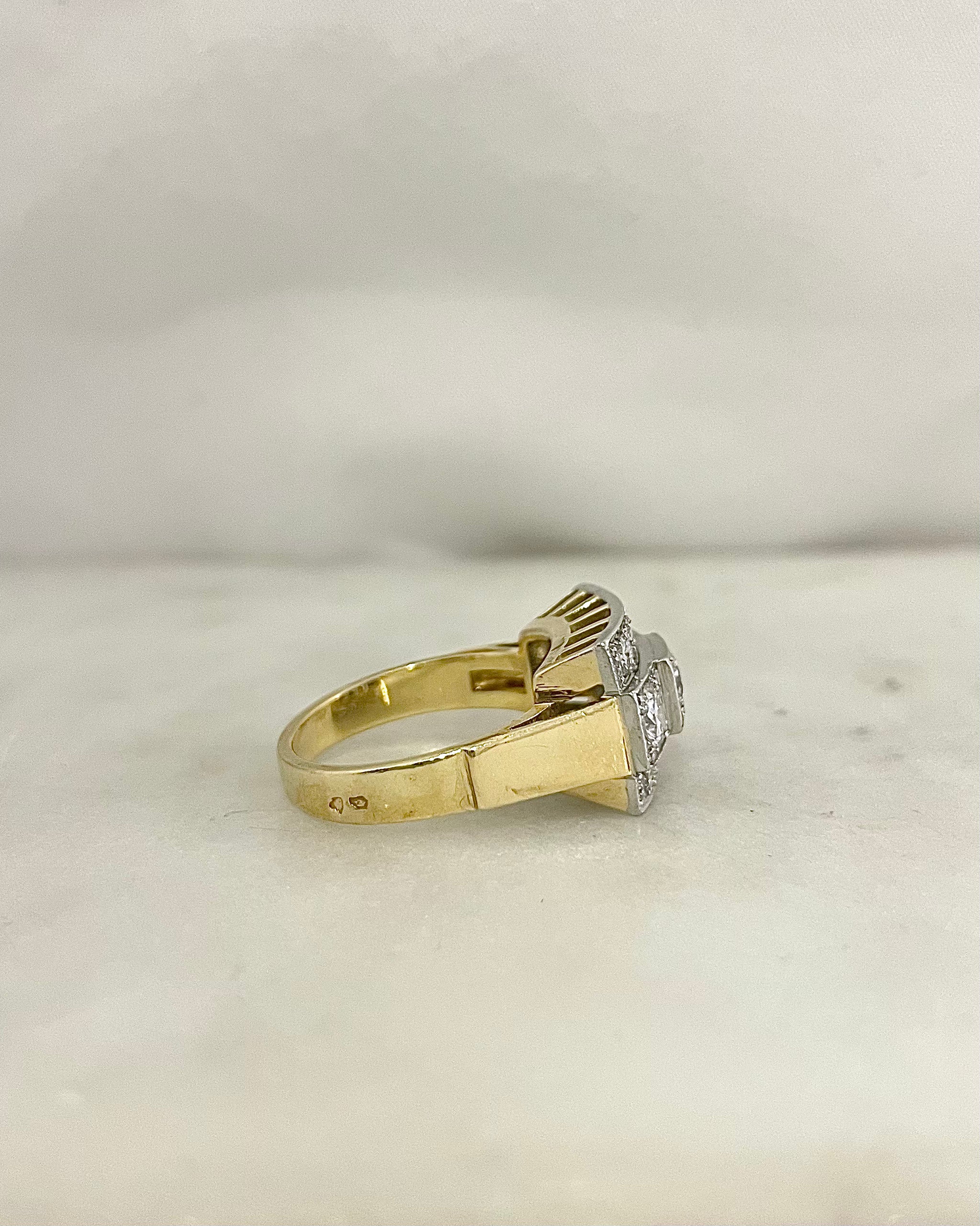 Bague Tank Diamants 1.05 carat &quot;Léontine&quot;