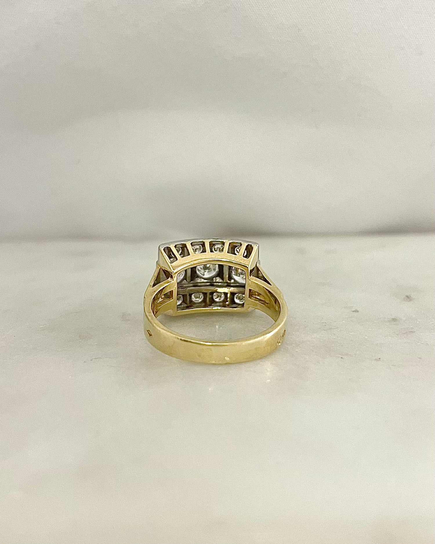 Bague Tank Diamants 1.05 carat &quot;Léontine&quot;