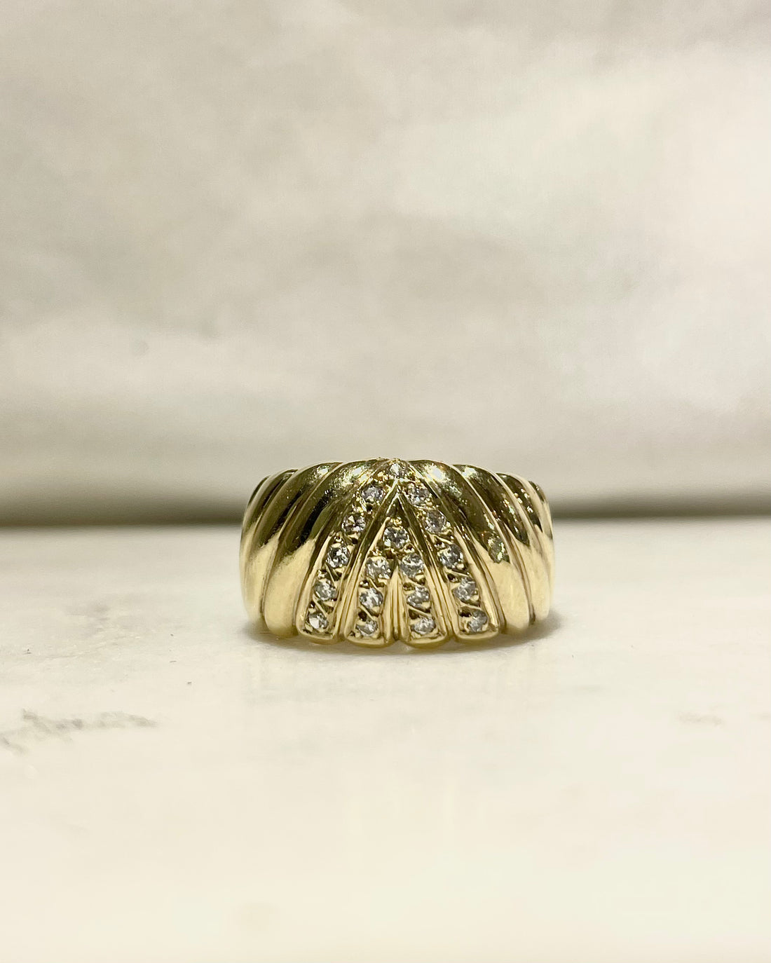 Bague Jonc or 6,57g & Diamants "Jazina"