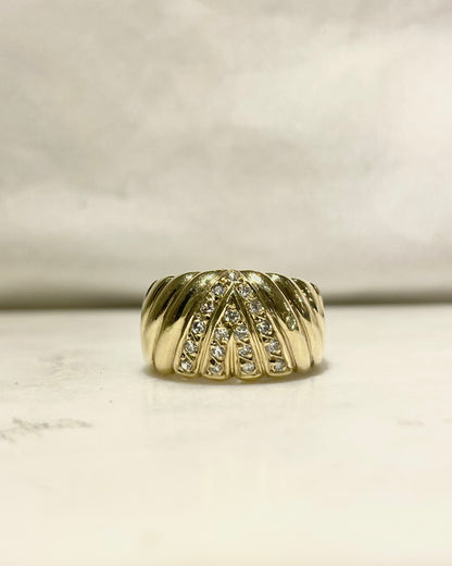 Bague Jonc or 6,57g &amp; Diamants &quot;Jazina&quot;