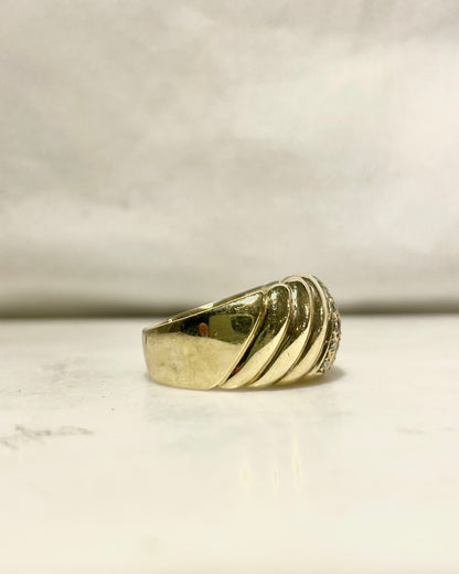 Bague Jonc or 6,57g &amp; Diamants &quot;Jazina&quot;