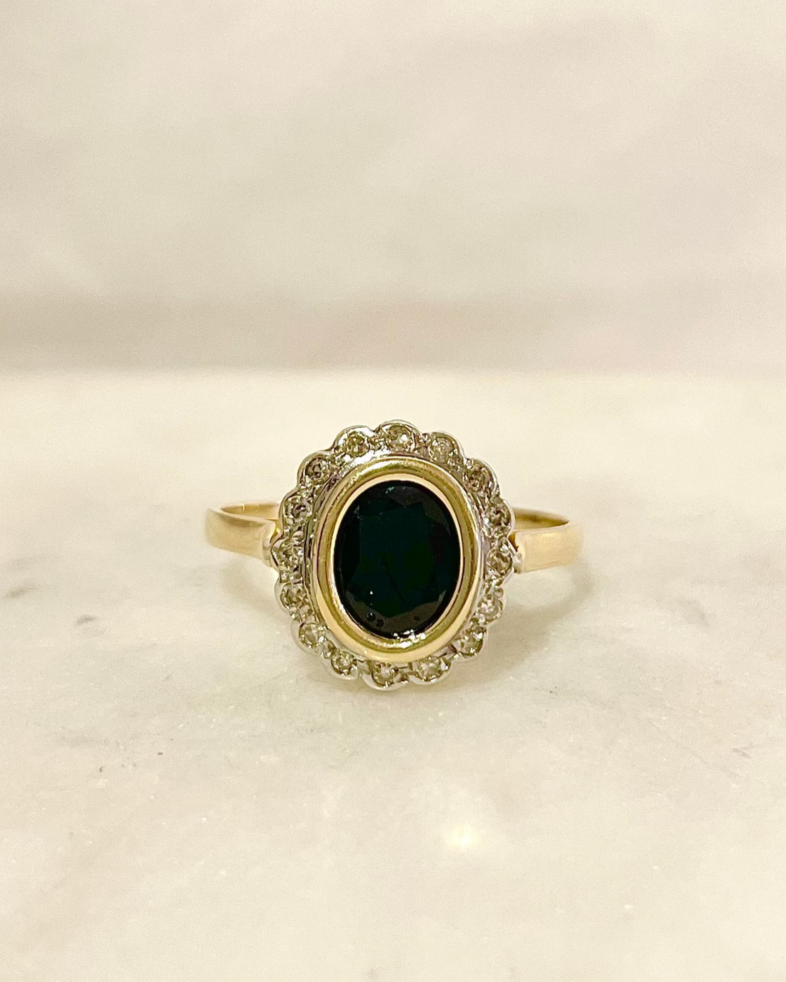Bague Marguerite Saphir 1.65 carat & Diamants “Maëlis”