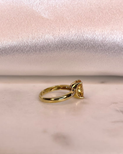 Trilogie Topaze Jaune 3.15 carats &amp; Diamants &quot;Isadora&quot;