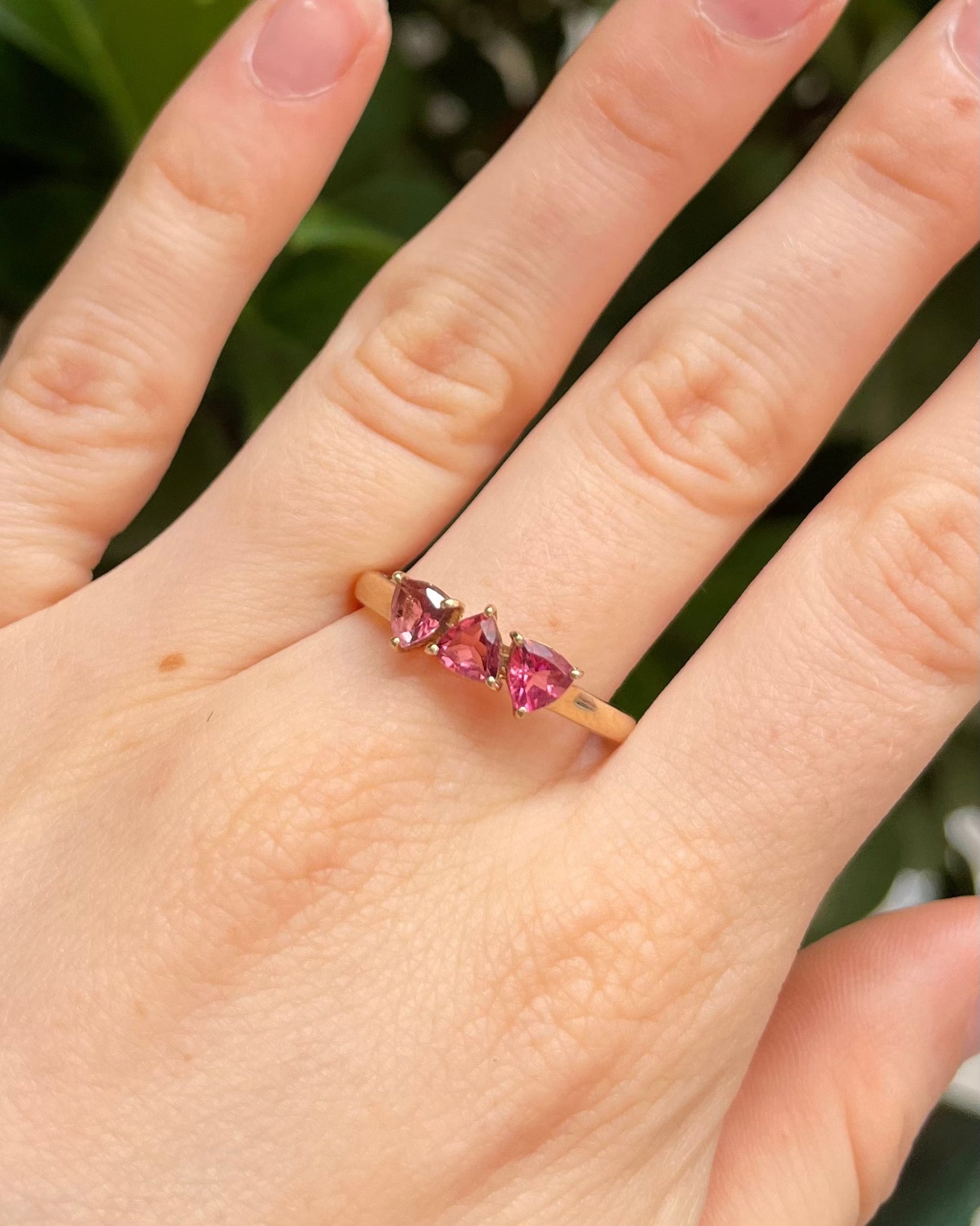Bague Trilogie Tourmaline Rose "Zayce"