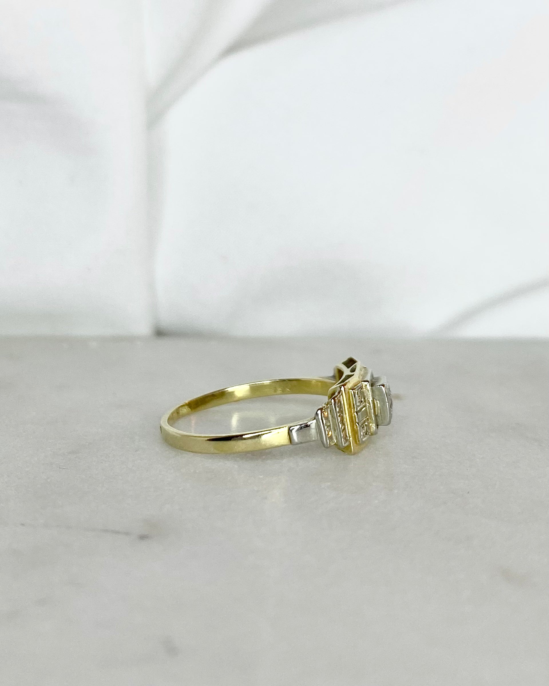 Anillo Art Déco Tank Diamantes "Théora"