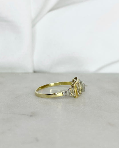 Bague Art-déco Tank Diamants &quot;Théora&quot;
