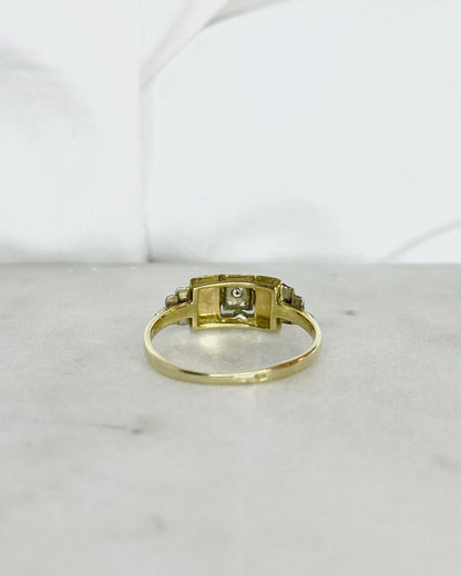 Bague Art-déco Tank Diamants &quot;Théora&quot;
