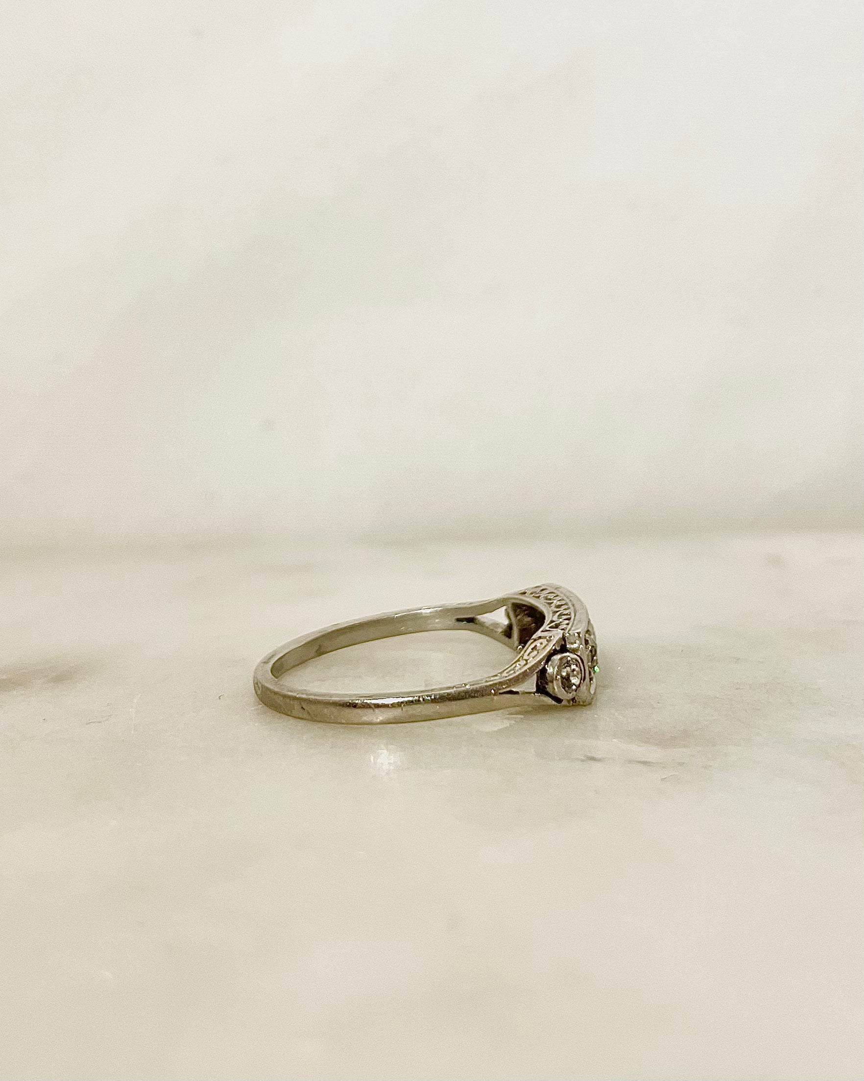 Bague Art-Déco Diamants 0.41 carat &quot;Melissa&quot;