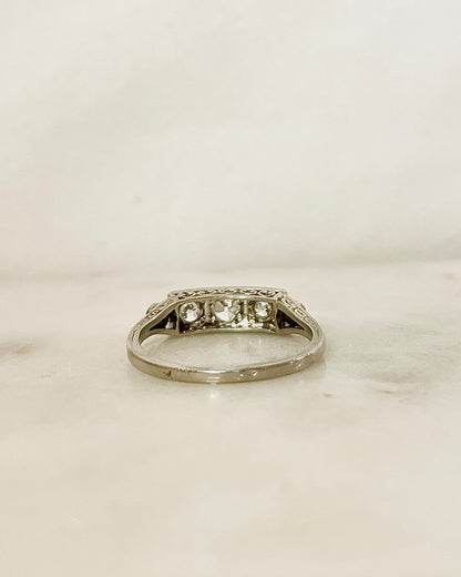 Bague Art-Déco Diamants 0.41 carat &quot;Melissa&quot;