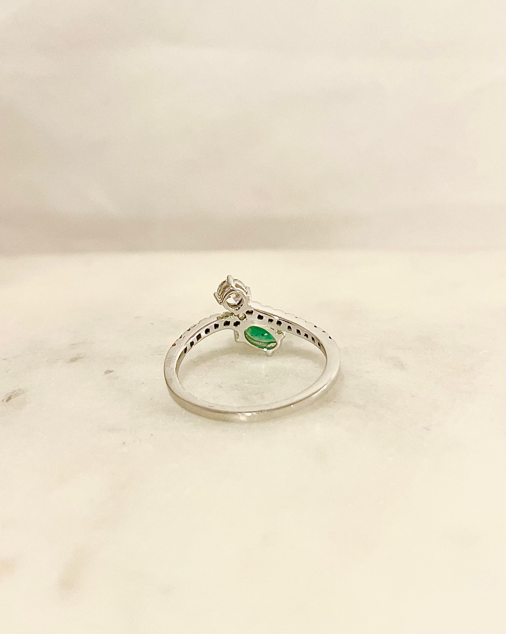 Bague Toi &amp; Moi Emeraudes &amp; Diamants “Auden”