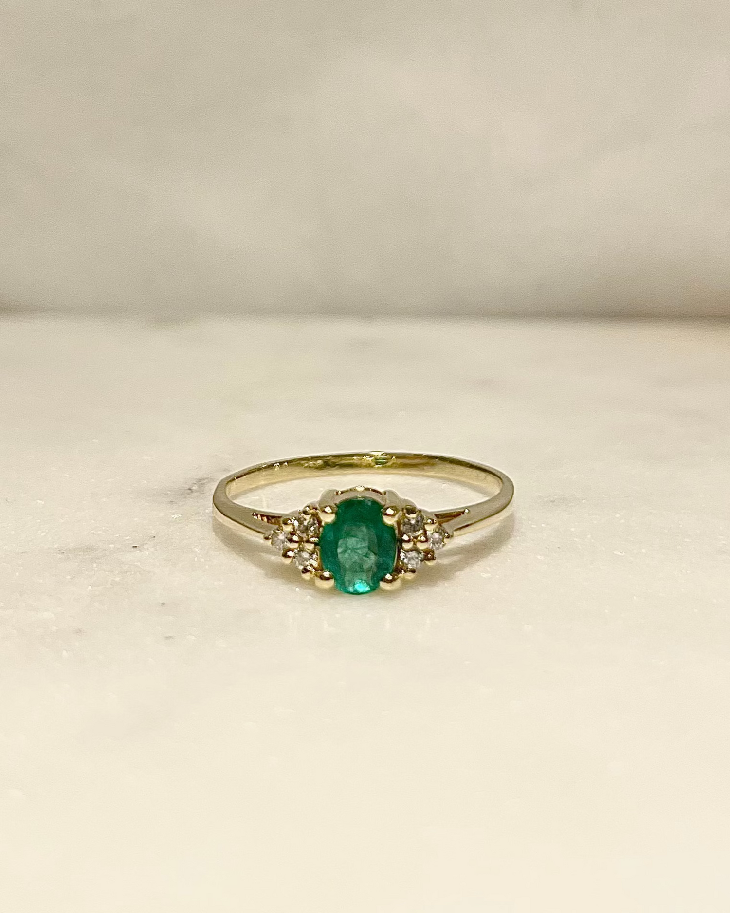 Bague Trilogie Émeraude &amp; Diamants &quot;Lysora&quot;