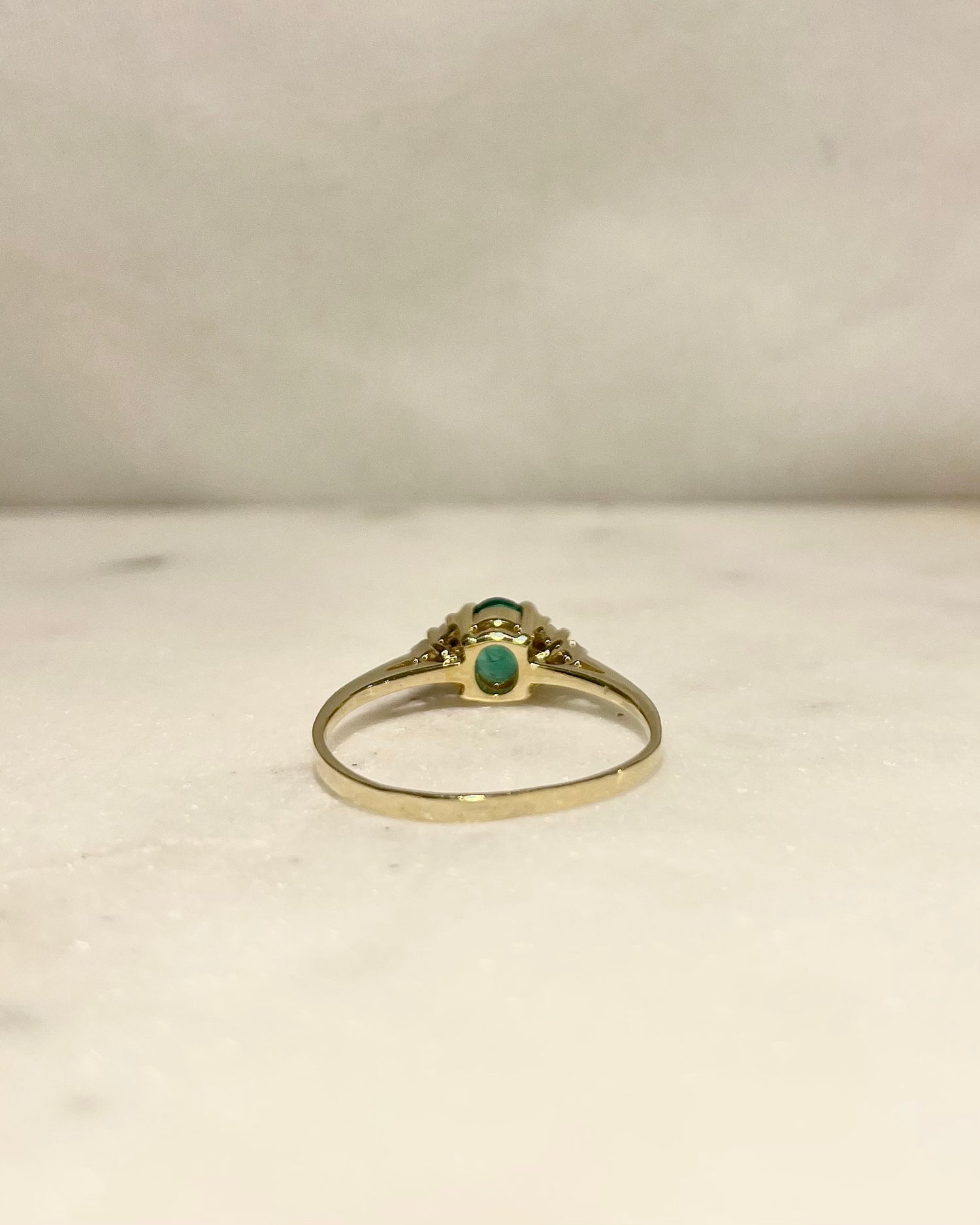 Bague Trilogie Émeraude &amp; Diamants &quot;Lysora&quot;