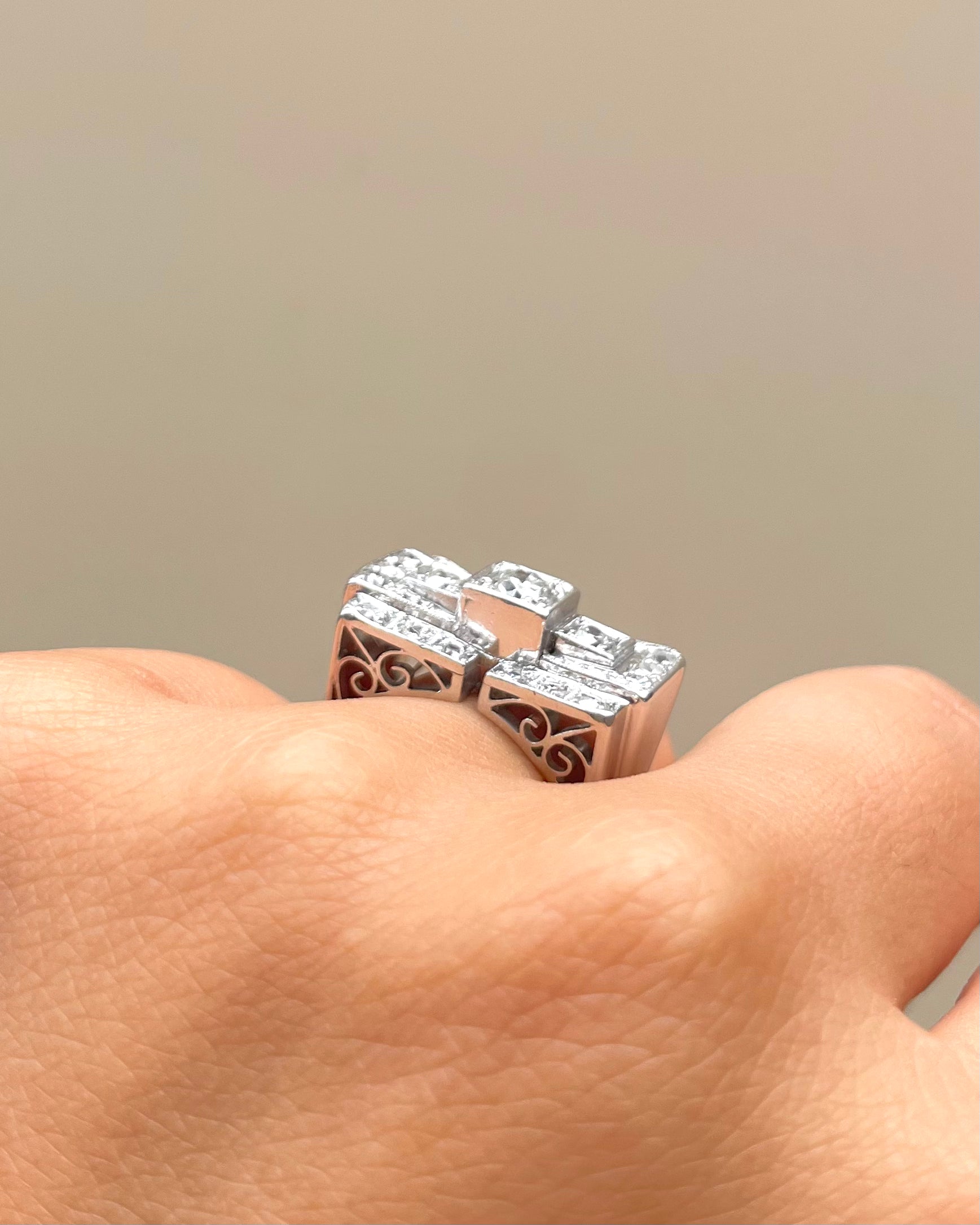Bague Tank Diamants 1 carat &quot;Dalby&quot;
