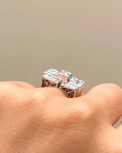 Bague Tank Diamants 1 carat &quot;Dalby&quot;