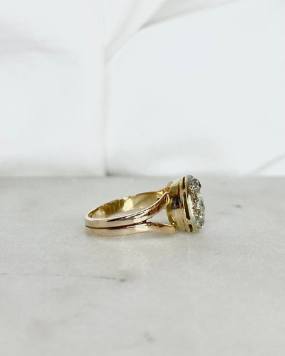 Bague Art-Déco Diamants 0.83 carat &quot;Kessy&quot;