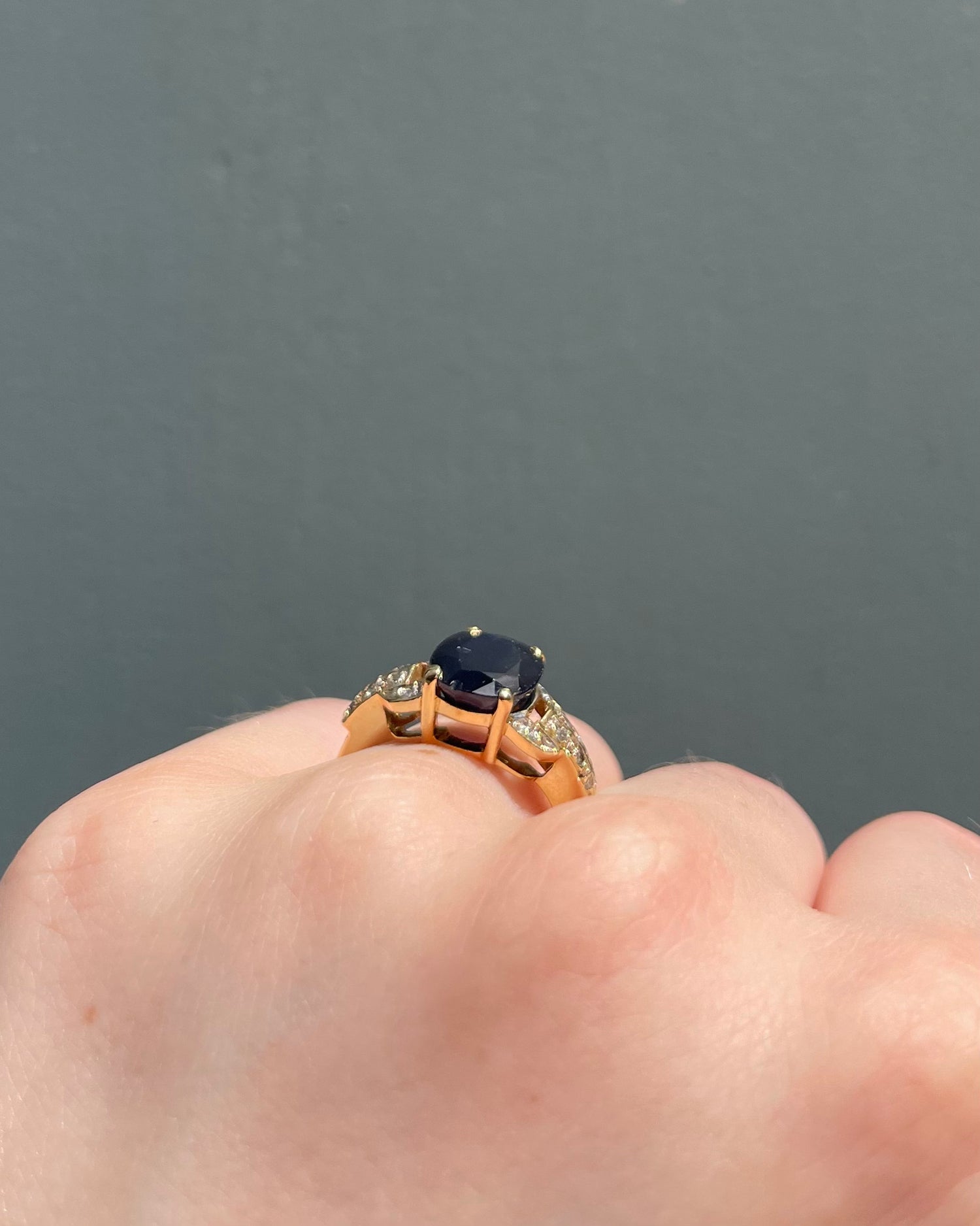 Bague Trilogie Saphir 3.60 Carats &amp; Diamants &quot;Olympe&quot;