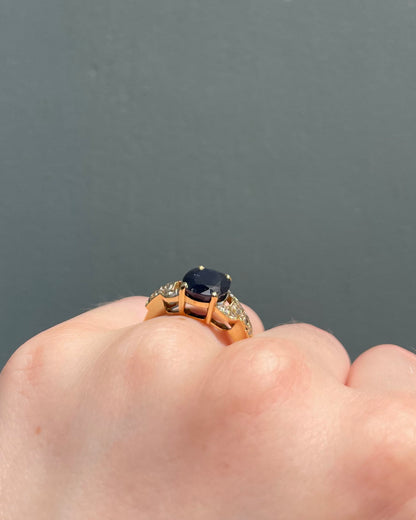 Bague Trilogie Saphir 3.60 Carats &amp; Diamants &quot;Olympe&quot;