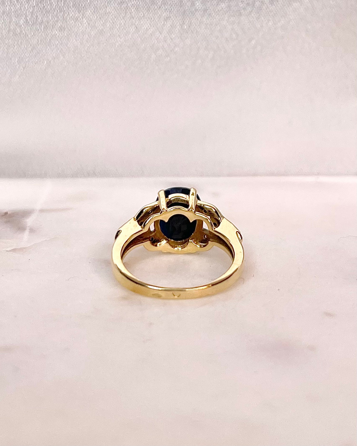 Bague Trilogie Saphir 3.60 Carats &amp; Diamants &quot;Olympe&quot;