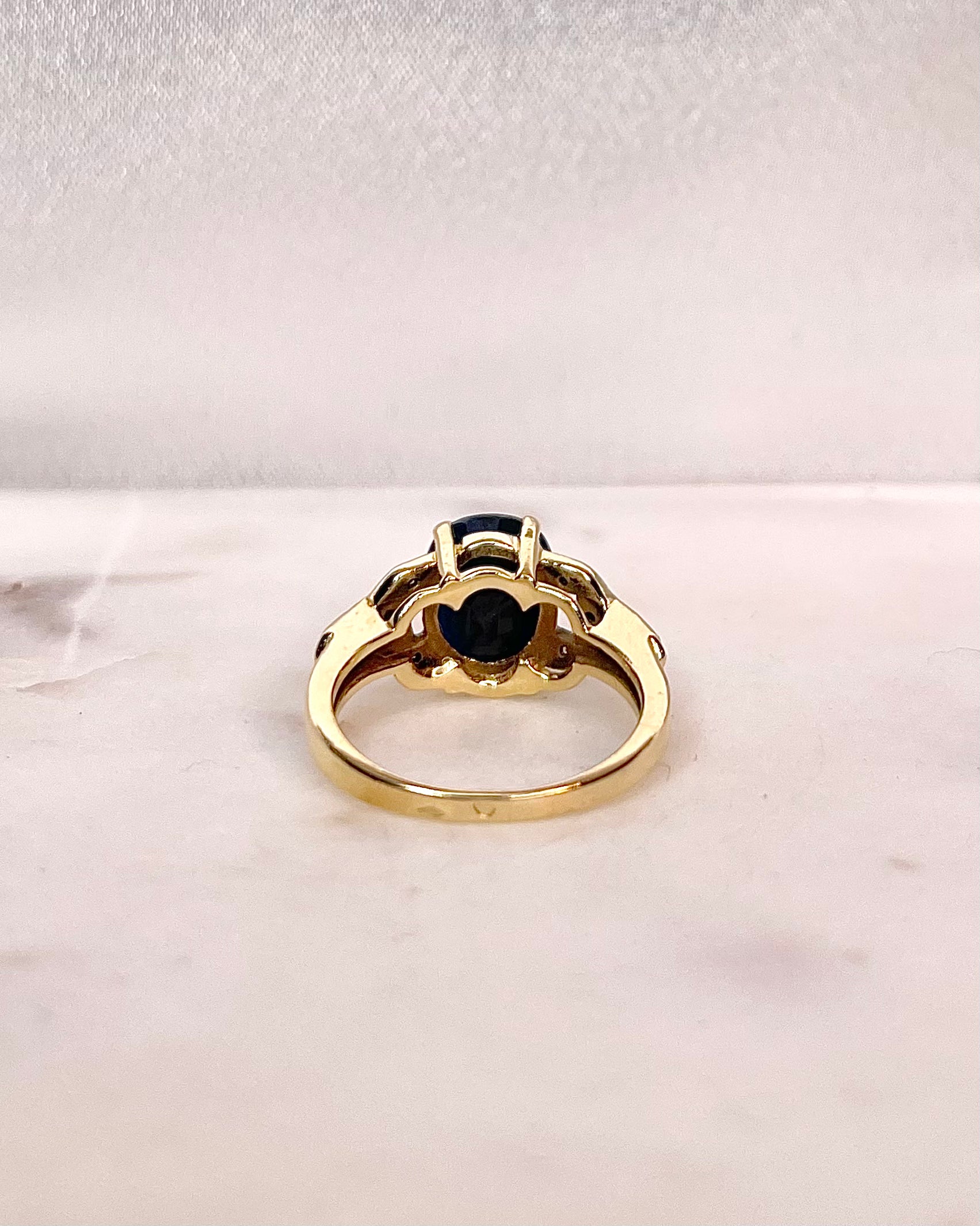Bague Trilogie Saphir 3.60 Carats &amp; Diamants "Olympe"