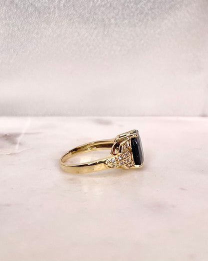 Bague Trilogie Saphir 3.60 Carats &amp; Diamants &quot;Olympe&quot;