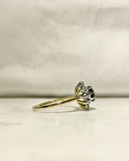 Bague Marguerite Tourmaline Verte 1 carat &amp; Diamants &quot;Késia&quot;
