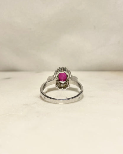 Bague Marguerite Rubis 1 carat &amp; Diamants &quot;Sorynelle&quot;