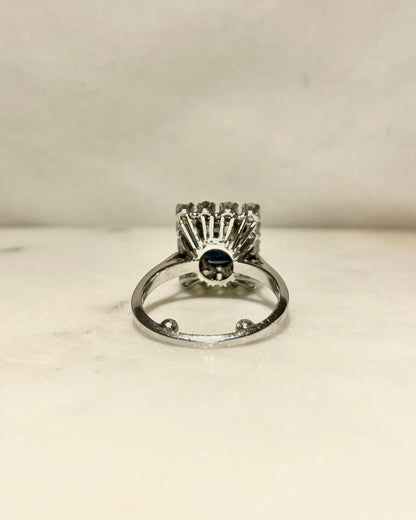 Bague Marguerite Saphir 3 carats &amp; Diamants &quot;Iséna&quot;