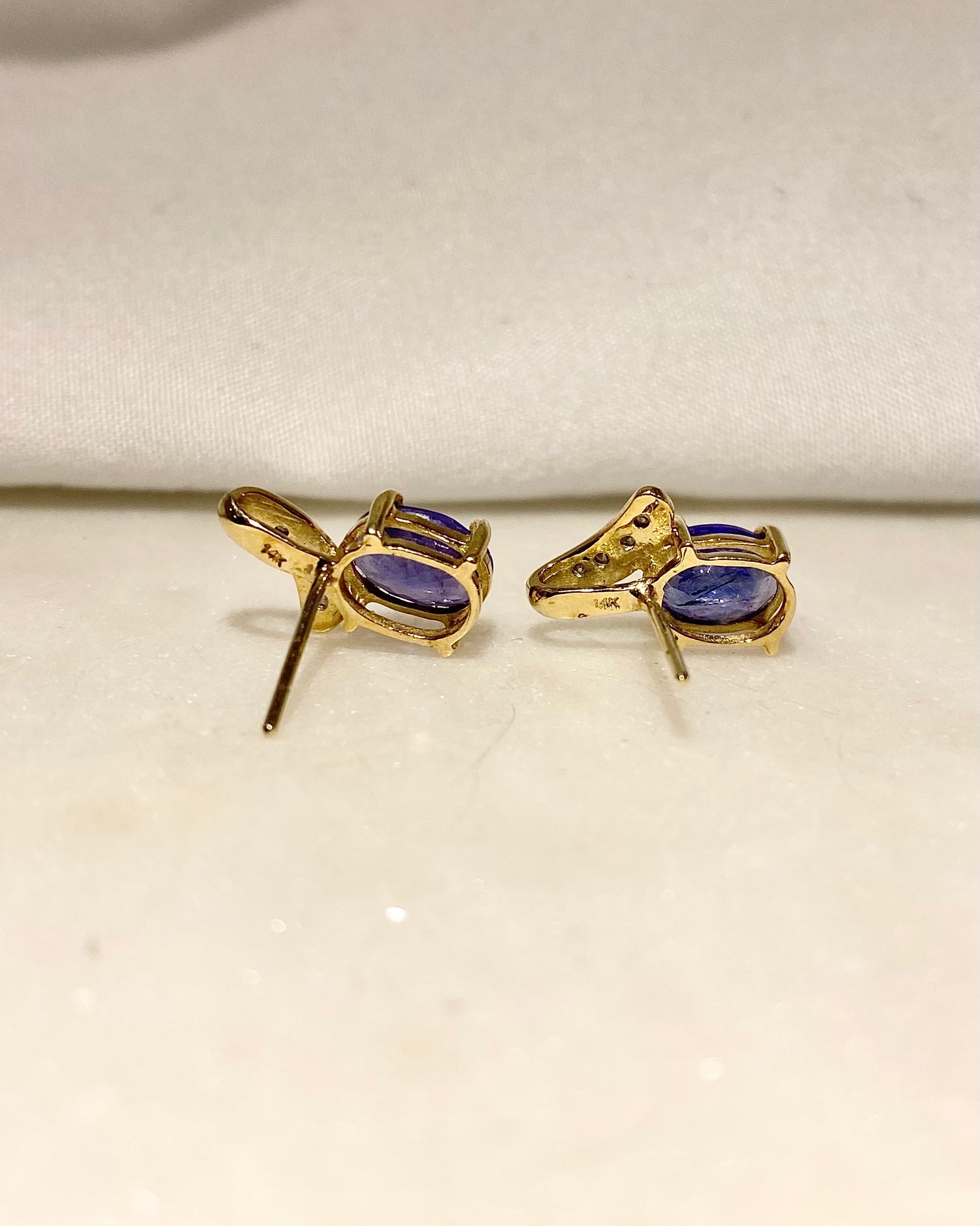 Puces Tanzanites 2.76 carats &amp; Diamants “Eléa”