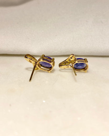 Puces Tanzanites 2.76 carats &amp; Diamants “Eléa”