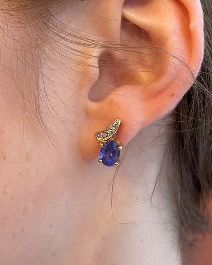 Puces Tanzanites 2.76 carats &amp; Diamants “Eléa”