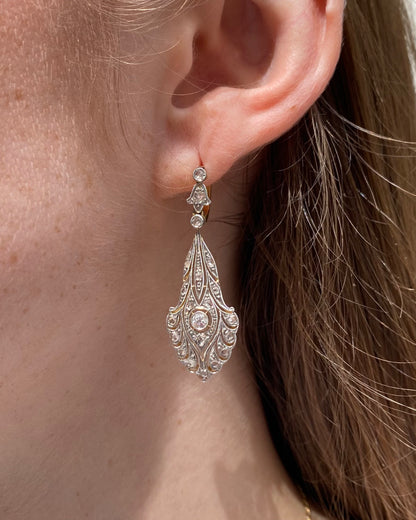 Boucles Pendantes 42 Diamants &quot;Soléan&quot;