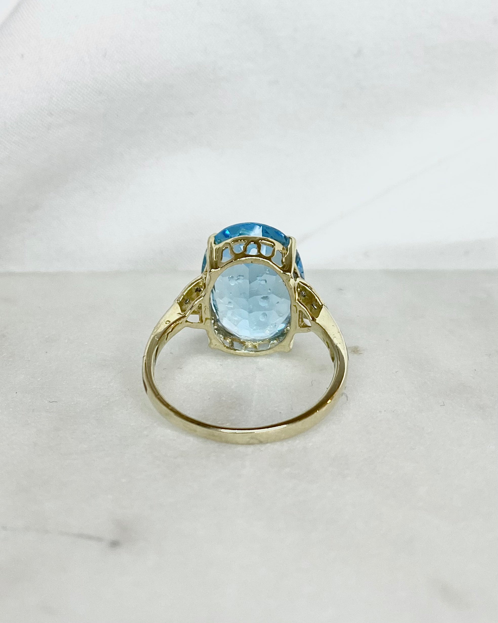 Bague Cocktail Topaze 11.50 carats &amp; Diamants "Sophie"