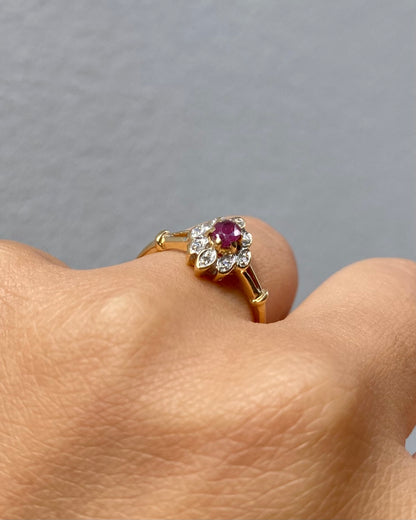 Bague Trilogie Saphir Rose 1.30 carat &amp; Diamants &quot;Clémence&quot;