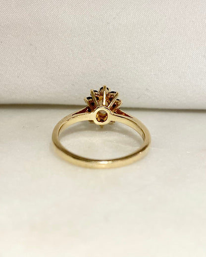 Bague Marguerite Opale 0.45 carat &amp; Saphirs &quot;Alice&quot;