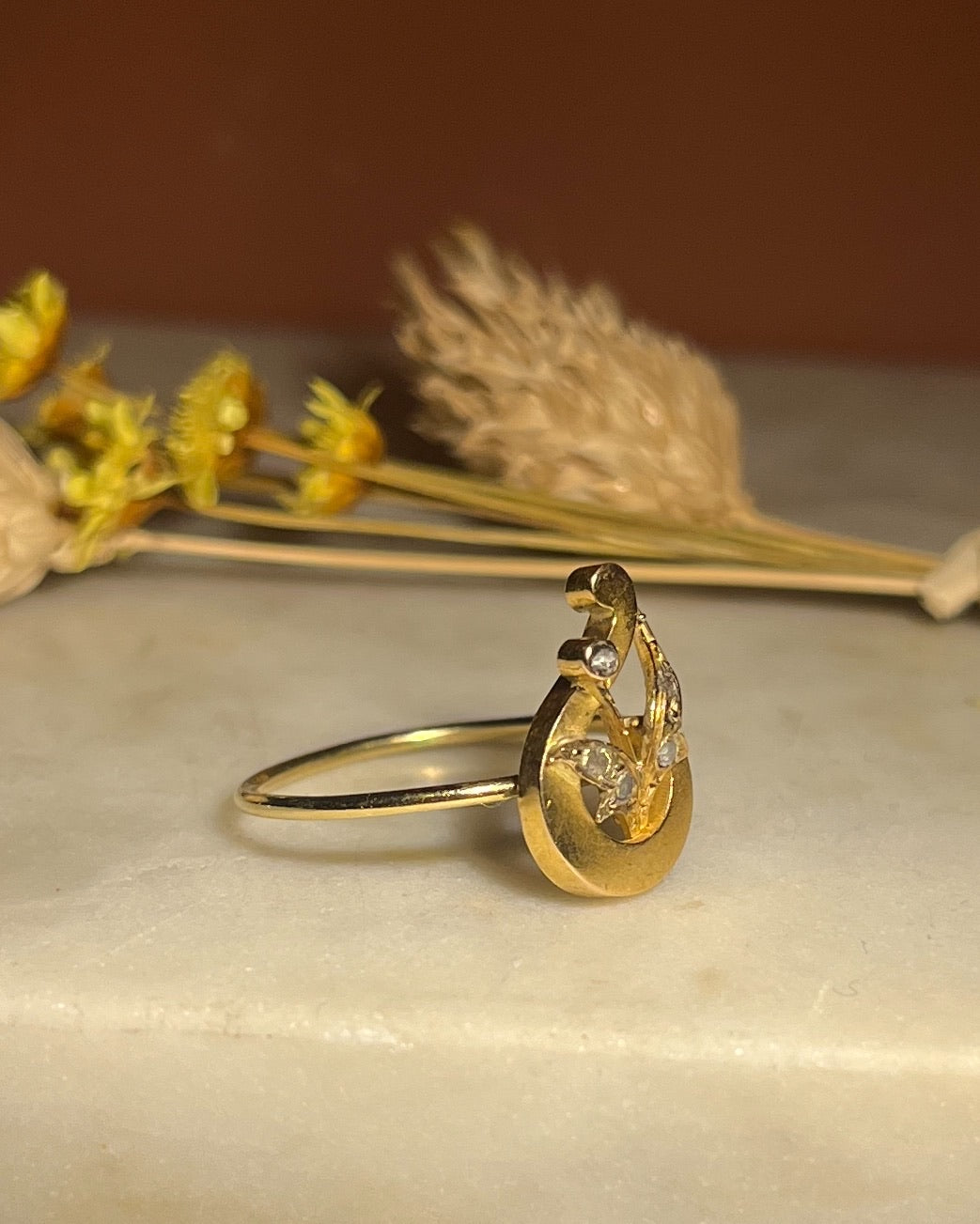 Bague vintage diamants &amp; Or &quot;Tida&quot;
