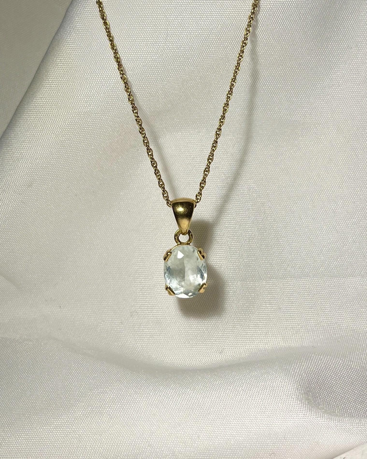 Pendentif "Unia" Aigue-Marine